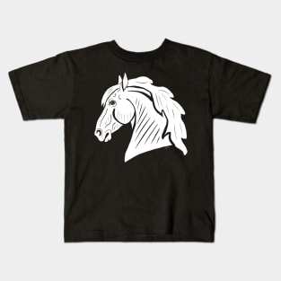 White horse head Kids T-Shirt